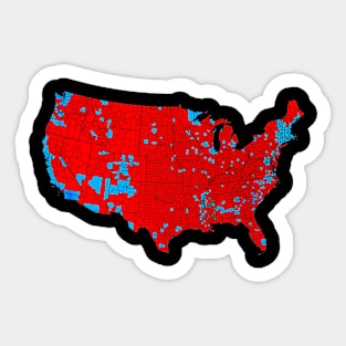 Trump Won - Trump Victory Map Sticker